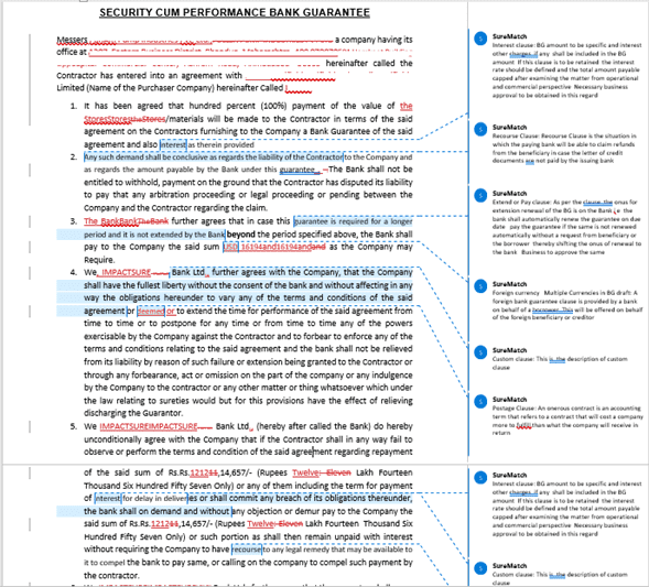 Sample Document- Bank Guarantee